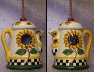 detailed ceramic sunflower pitcher bird house are we there yet