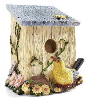 Birdhouse Shaped Decorative Miniature Trash Bin Trash Can Bathroom 3D 