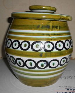   Ceramic Majolica Biscotti Jar Cookie Canister Made in Italy