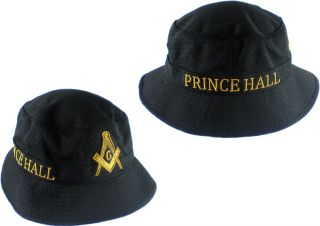 Prince Hall Mason Big Emblem Mens Floppy Bucket Mesh Hat