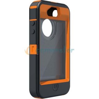   Defender Realtree Camo Case for iPhone 4 4G 4S Max 4HD Black Orange