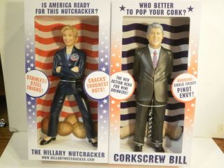 Bill Clinton Corkscrew Hillary Nutcracker 9 President Cork Screw Wine 
