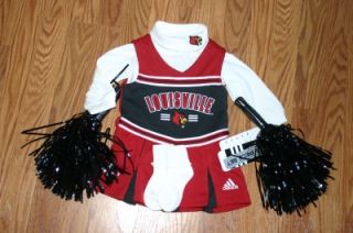Cheerleader Costume Louisville Cardinals 12 mths Poms
