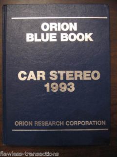 Orion Blue Book Car Stereo Values Guide Price Must Have