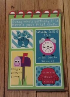 Blues Clues Handy Dandy Notebook Shaped Birthday Party invitations lot 