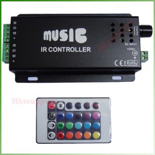 Black Music IR Controller for RGB 5050 3528 SMD LED Lights Strip Anode 