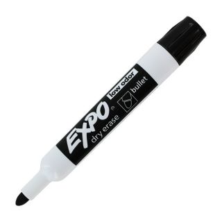 Sanford Expo Low Odor Dry Erase Whiteboard Markers Bullet Tip Black 
