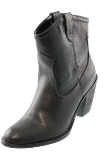 Style Co New Blaise Black Block Heel Ankle Cowboy Western Boots Shoes 