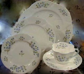 Shelley China Blue Rock 13951 Dainty 5pc Placesetting Many Available 