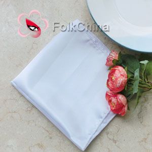 10pcs 12 Square Satin Cloth Napkin or Pocket Handkerchief Color U 