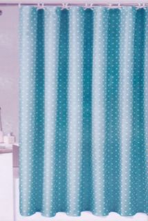 Blue White Polka Dots Fabric Shower Curtain Bathroom Bath Geometric 