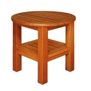 Blue Star Group Terrace Mates Two Shelf Round High End Table