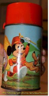 1963 Disney Mickey Mouse Club LUNCH BOX & Thermos Aladdin w/ Partridge 