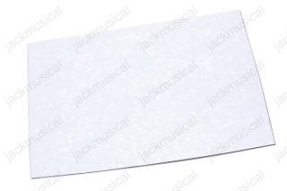 3ply Blank White Pearloid 29cm x 43cm Guitar scratch plate sheets