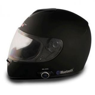 Bluetooth Fullface Motorcycle Helmet Flat Black Medium