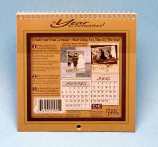  blank scrapbooking calendar 12 month pages kit