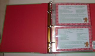   Holiday Recipes Refillable Recipe Organizer Book w/32 Recipe Cards