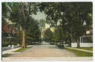 Greenville Mississippi Blanton Park Street Scene postcard 1910