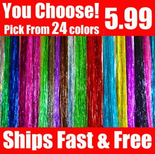 Hair Tinsel Hair Bling 80 Strands Add to Feather Hair Extensions 
