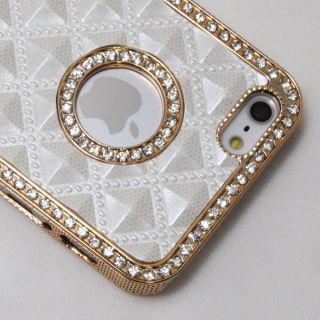    Gold Luxury Rhinestone Diamond Bling Back Case Cover for iPhone 5 5G