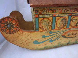Early R Bliss Noahs Ark Toy Wooden SHIP