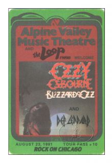   North American BLIZZARD OF OZZ Tour with guitarist RANDY RHOADS