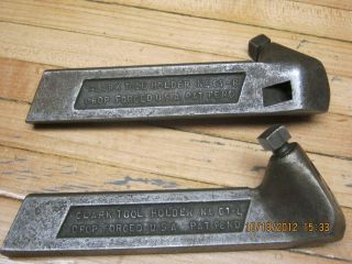 Metal lathe Robert H clark company tool holder left and right south 