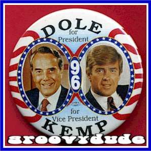 Bob Dole Jack Kemp 1996 President Political Campaign Pin Button 