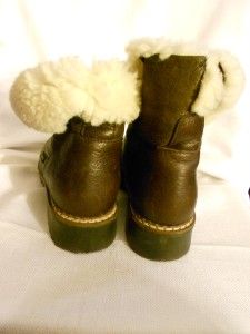 1990s Vintage Blondo Canadian Shearling Ankle Winter Leather Boots US 