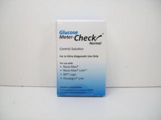 Glucose Meter Check Normal Control Solution Blood Diabetic New Box 