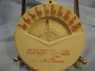 Vintage Napa Jobber Oconomowoc Auto Parts Thermometer