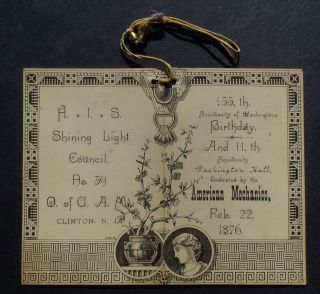 1887? Mechanics Shining Light Council O. of U. A. M. Washington Hall 