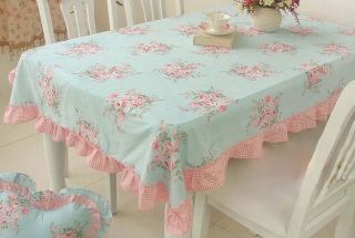 Shabby Princess Chic Country Pink Blue Rose Floral Duvet Cover 