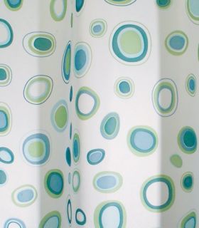 interdesign kiko shower curtain blue green