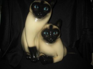 leland claes vintage t v lamp siamese cats with blue eyes the light 