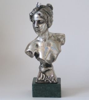   Art Nouveau Silver 84 Mark E Villanis Sculpture by Bolin C 1900