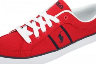 Polo Ralph Lauren Bolingbrook 816151804647 Authentic Red Canvas Shoes 