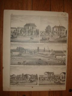 Bluffton Richland Monroe Township Ohio Antique Print