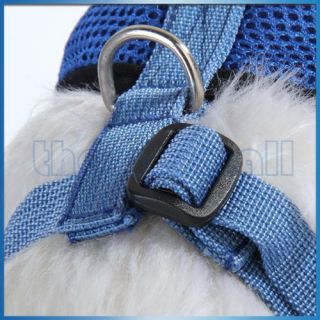 Dog Pet Soft Mesh Safety Harness Vest Clothes XL Blue