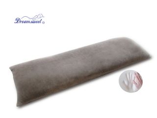 maternity pregnancy body bed pillow memory foam gray size 6 thick x 13 