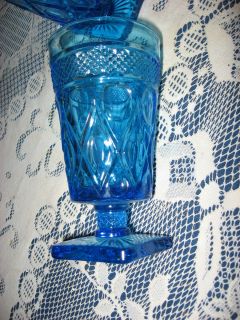 Blue Cape Cod Depression Juice Water Glass