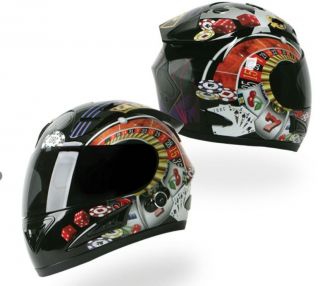   Prodity T10B Full Face Bluetooth Blinc Motorcycle Helmet Casino