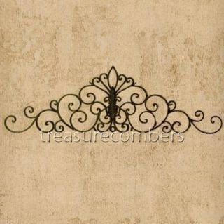 58 Tuscan WROUGHT Iron WALL GRILLE Headboard Topper Grill French