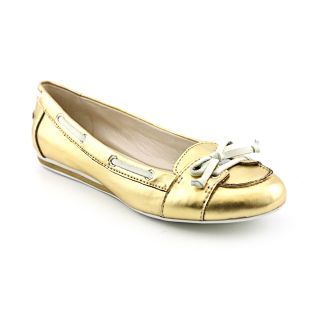 Nine West Clarence Boat Shoes Flats Shoes Gold Womens
