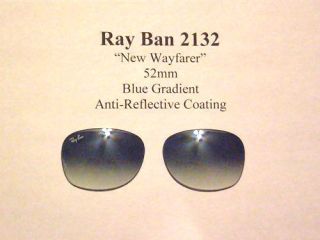 New Replacement Pair Gradient 52mm Lenses Ray Ban RB2132 Wayfarer 