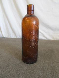 Duffy Malt Whiskey Bottle – Antique Brown/Amber Glass Liquor