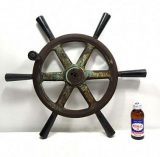   nautical marine cast iron ship boat steering wheel   real wheel