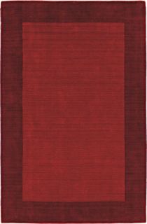 modern area rugs large 8x10 solid border plain red