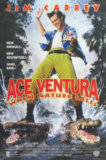 Ace Ventura When Nature Calls Movie Poster 2 Sided Original 27x40 