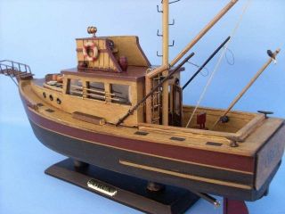 Jaws Orca 20 Scale Wooden Model Fishing Boat No Kit